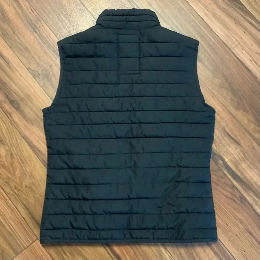 Gap Windproof Quilted Puffer Vest Water Resistant Full Zip‎ Small In Black